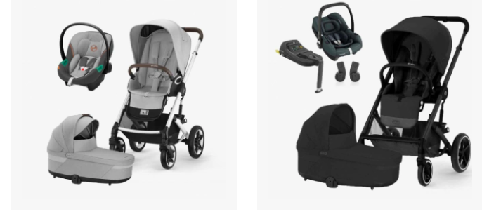 Här har du två olika modeller av barnvagn som är superbra.
